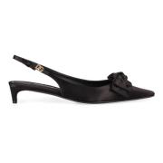 Silkeslingback-pumps med sløyfedetalj