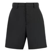 Logo Patch Nylon Bermuda Shorts