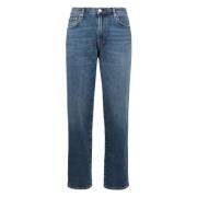 Straight-leg jeans med metall detaljer