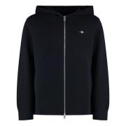 Bomull Full Zip Hoodie med Lommer