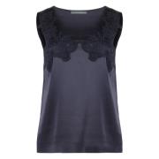 Blomsterbrodert Sateng Tank Top