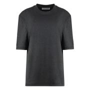 Oversize Bomull Crew-neck T-skjorte