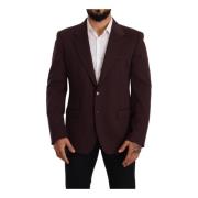 Indigo Slim Fit Blazer med Logo Detaljer