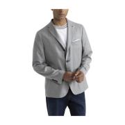 Ren ny ullflanell enkeltspent blazer