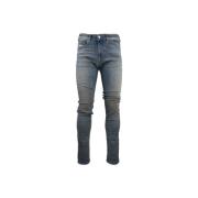 Herre Glidelås Knapp Jeans