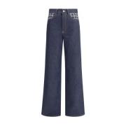 Preget Logo Wide Leg Palazzo Jeans