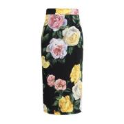 Blomster Midi Skjørt Elegant Stil