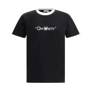 Monogram Sitat T-skjorte med Ribbet Crew Neck