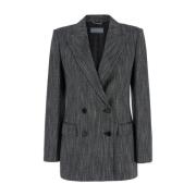 Grå Blazer Jakke Look8