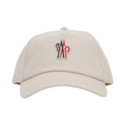 Beige Baseballcap med Logopatch