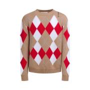 Beige Ull Crew Neck Sweater