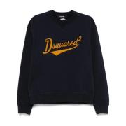 Fleece Logo Sweatshirt Navy Blue