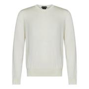 Hvit Crewneck Genser Herremote