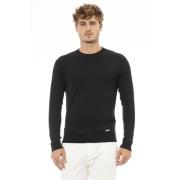 Logo Wool-Modal Crew Neck Sweater