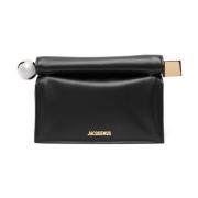 Svart Clutch Skulderveske Chic Stil