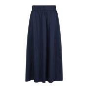 Mørkeblå Neo Noir Marineblått Skjørt Neo Noir Yara Poplin Skirt Skjørt