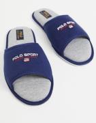 Polo Ralph Lauren logo slippers-Navy