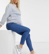 Missguided Maternity over the bump vice skinny jean in blue