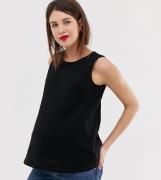 ASOS DESIGN Maternity nursing vest with double layer in black