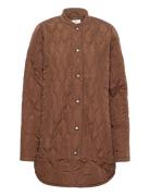 Kashalby Quilted Coat Brown Kaffe