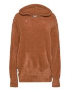 Olivia Faux Fur Knitted Hoody Brown Jakke