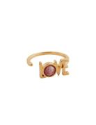 Great Love Ring Pink Design Letters