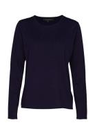 Srmarla O-Neck Roll Edge Knit Blue Soft Rebels