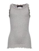 Silk Top W/ Lace Grey Rosemunde Kids