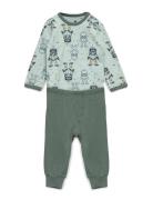 Baby Pyjamas Set - Aop Green CeLaVi