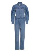 Ewa Ls Puff Jumpsuit Wash Iowa Blue Tomorrow