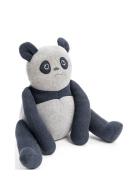 Toy/ Sitting Cushion Panda, Denim Patterned Smallstuff