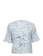 Engoldst Ss Top Aop 6696 Blue Envii