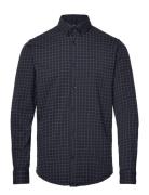 Hudson Aop Stretch Shirt Ls Navy Clean Cut Copenhagen