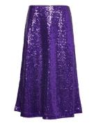 Slfsola Hw Midi Sequins Skirt B Purple Selected Femme