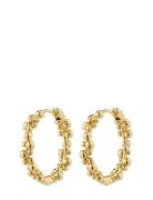 Solidarity Recycled Medium Bubbles Hoop Earrings Gold Pilgrim