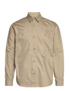 Onsbob Ovr 2Pkt Ls Shirt Beige ONLY & SONS