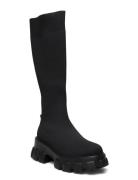 Biaprima Knee High Sock Boot Knit Black Bianco