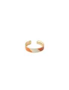 Striped Candy Ring Orange Design Letters