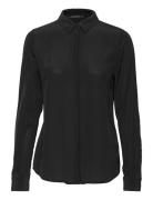 Lilliebbcorinna Silkshirt Black Bruuns Bazaar