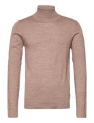 Merino Knit Roll Neck Beige Lindbergh