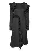 Light Satin Draped Dress Black REMAIN Birger Christensen