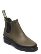 Rain Boots - Low With Elastic Green ANGULUS