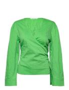 Rossi Wrap Blouse 14451 Green Samsøe Samsøe