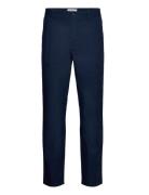 Parker Logo Twill Pants Navy Les Deux