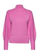 Slfmerle Fyria Ls Knit Highneck B Camp Purple Selected Femme