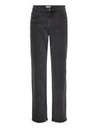 Objsava Mw Blk Straight Slit Jeans 124 Black Object