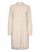 Slfviva-Tonia Long Linen Shirt B Cream Selected Femme