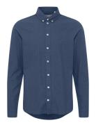 Cfanton Ls Bd Fil A Fil Shirt Navy Casual Friday