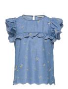 Sgflorin Chambray Top Blue Soft Gallery