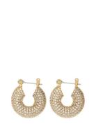 The Pave Mini Donut Hoops-Gold Gold LUV AJ